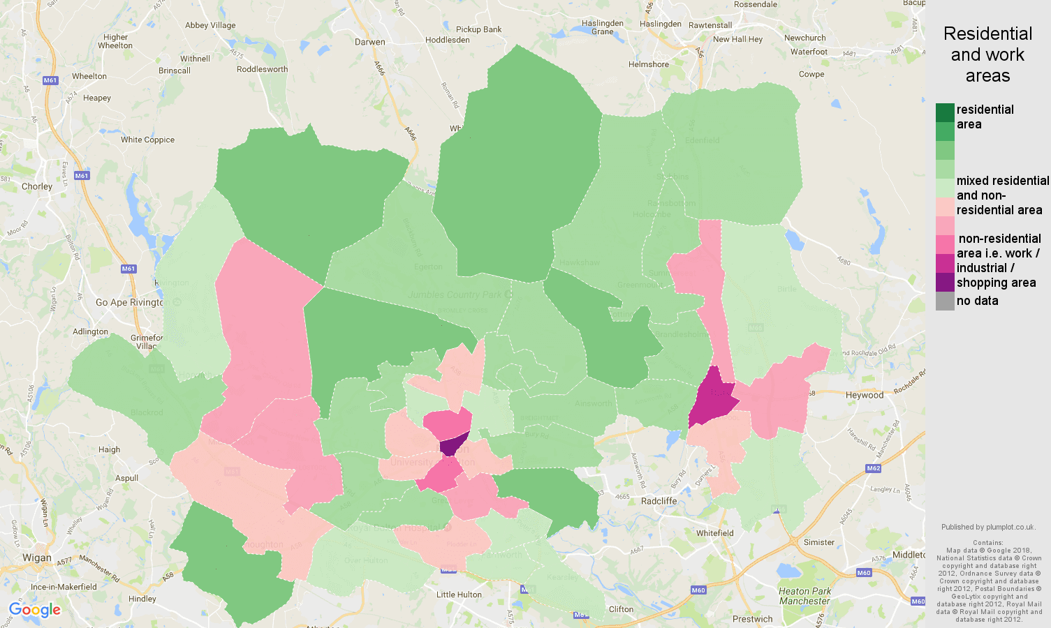 Bolton residential areas map