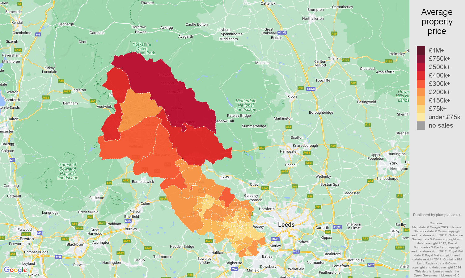Bradford house prices map