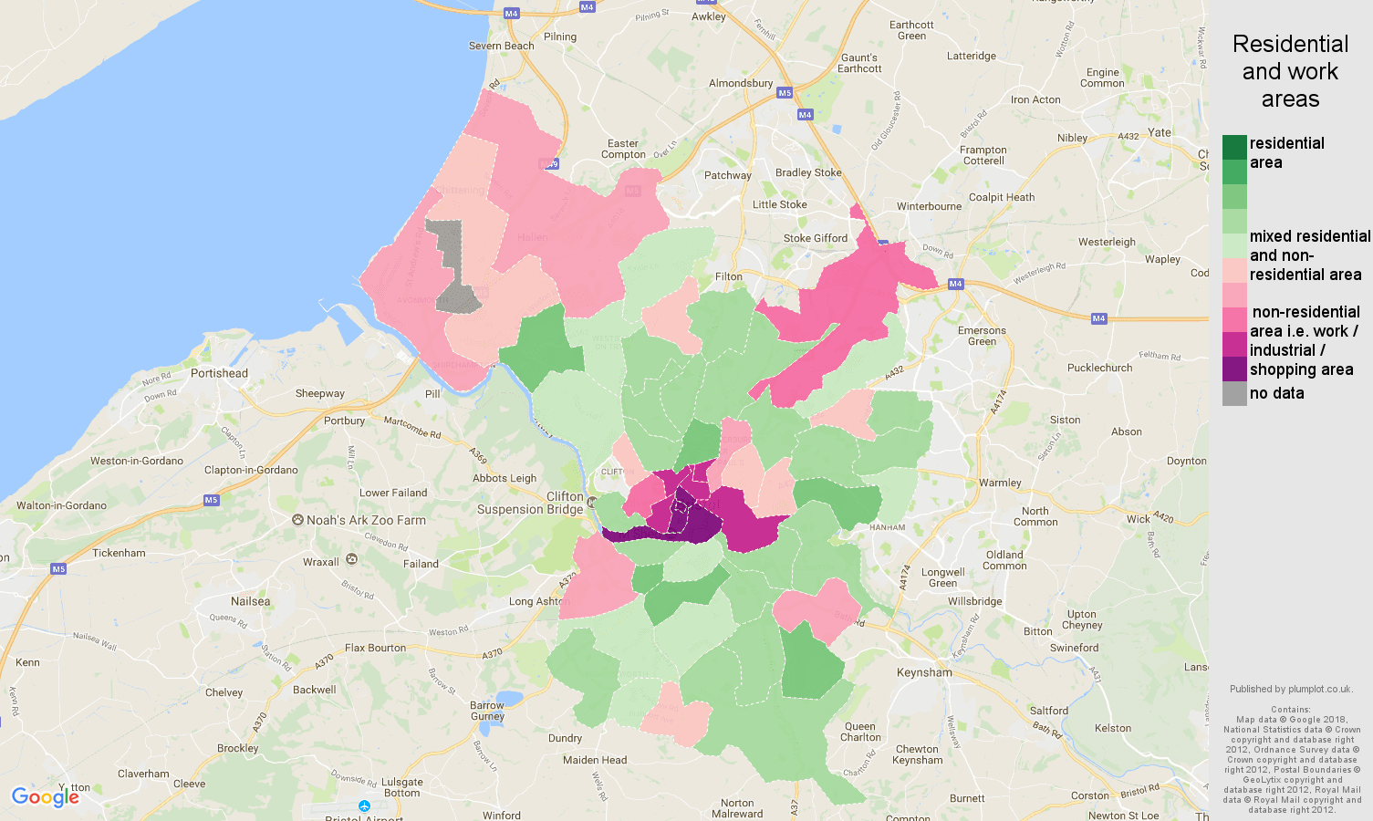 Bristol county residential areas map