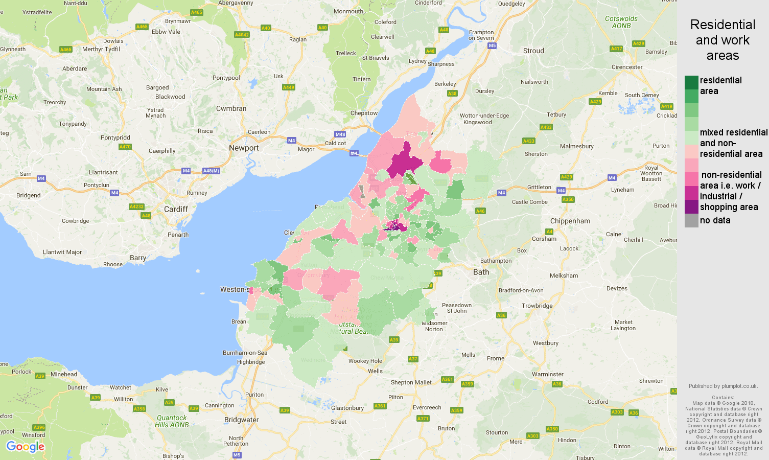 Bristol residential areas map