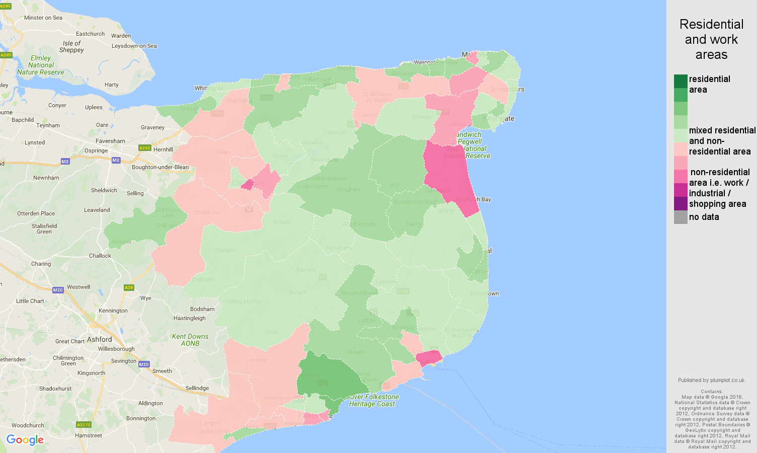 Canterbury residential areas map