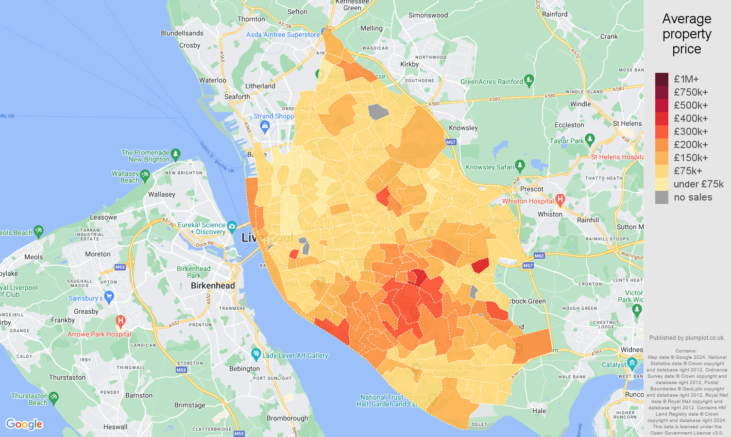 Liverpool house prices map