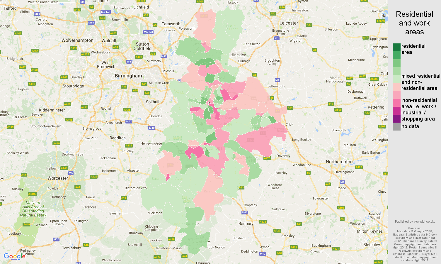 Coventry residential areas map