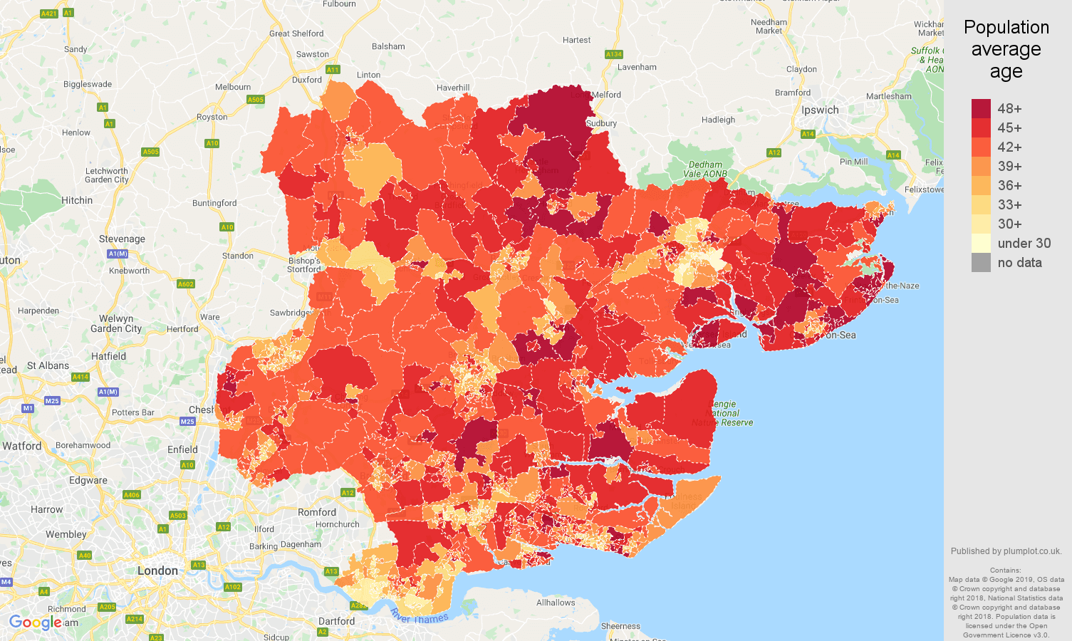 Essex Population Stats In Maps And Graphs 
