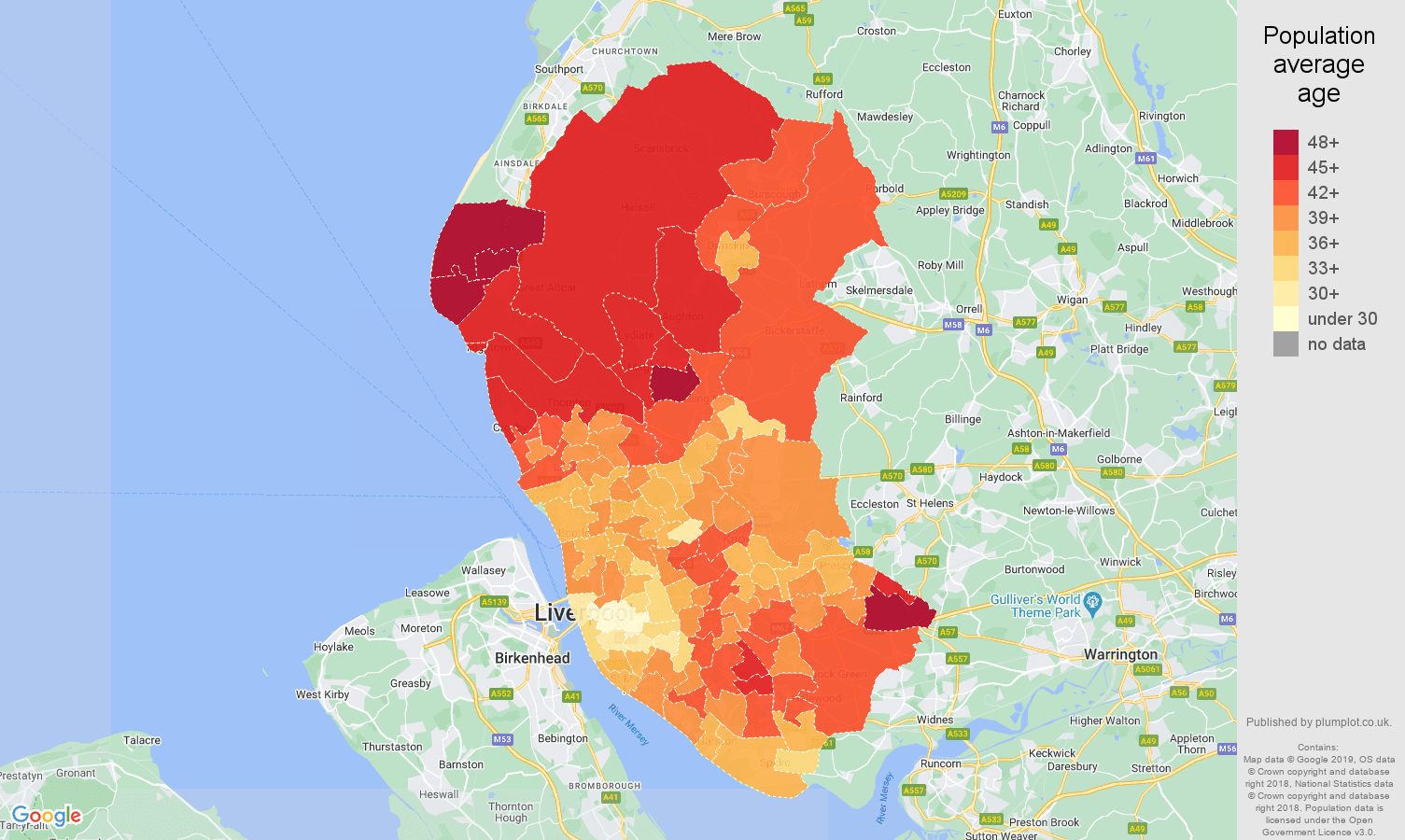 Liverpool population stats in maps and graphs.