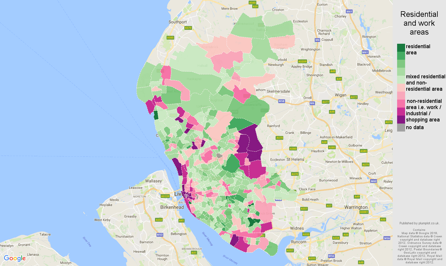 Liverpool residential areas map