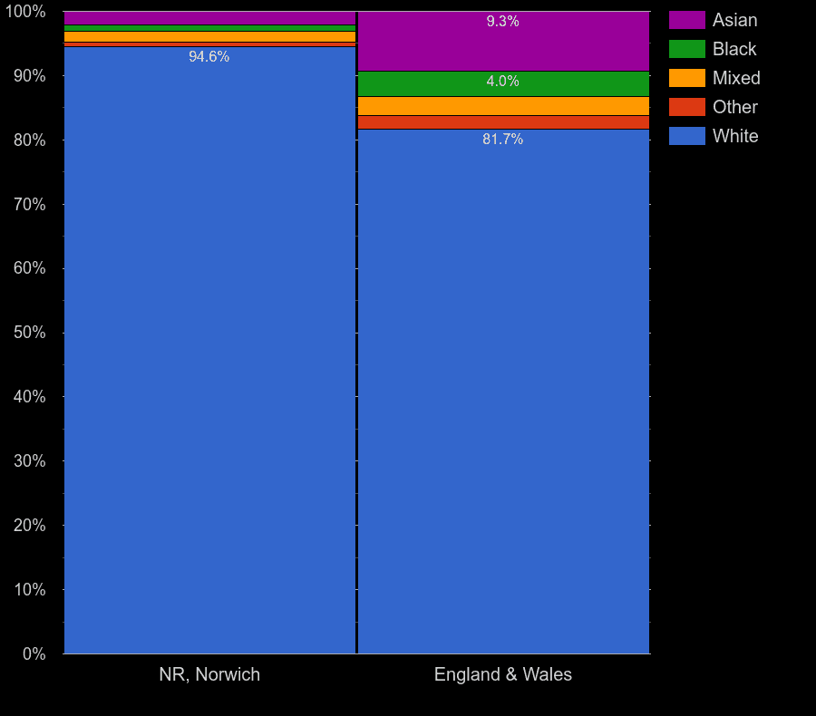 Norwich population ethnic group