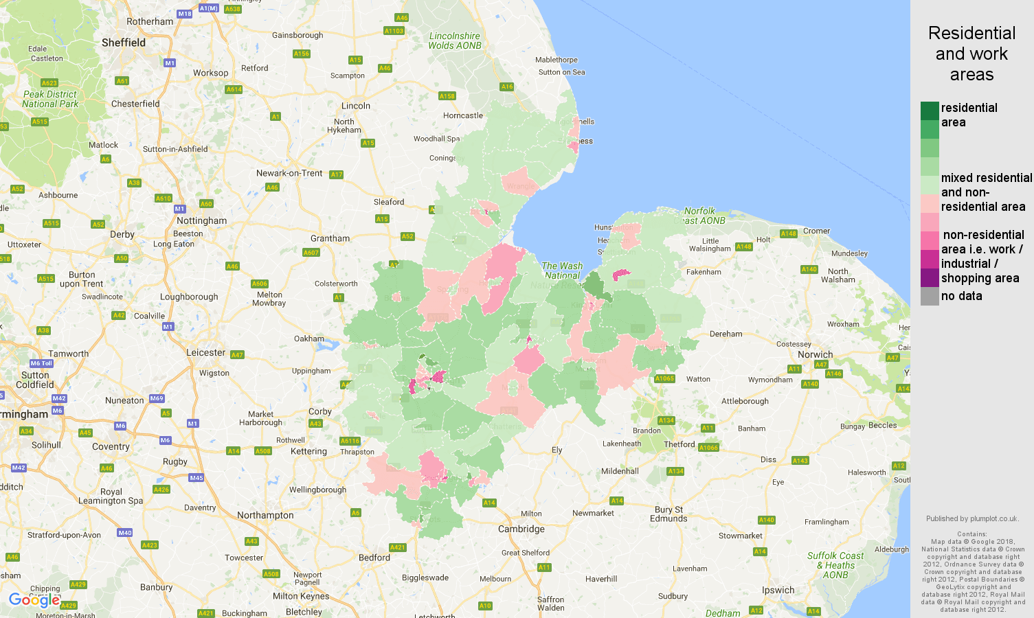 Peterborough residential areas map