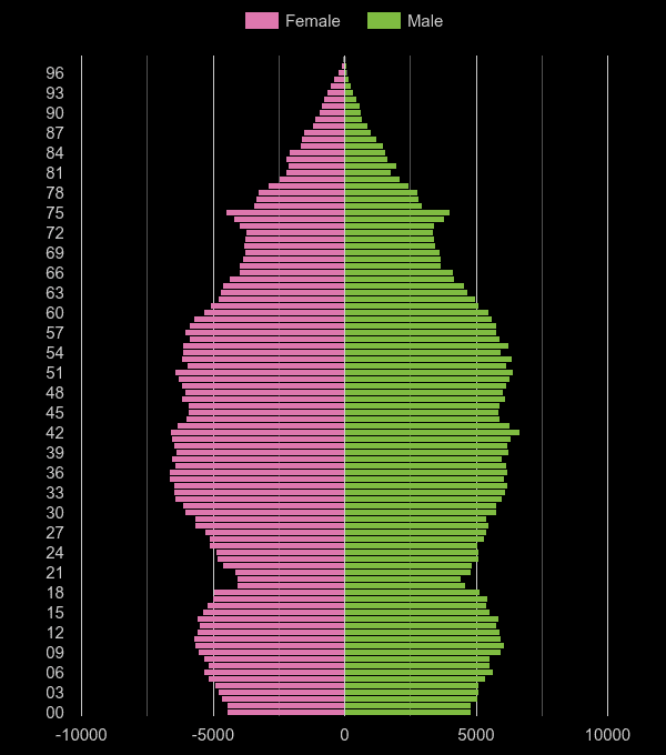 Reading population pyramid by year