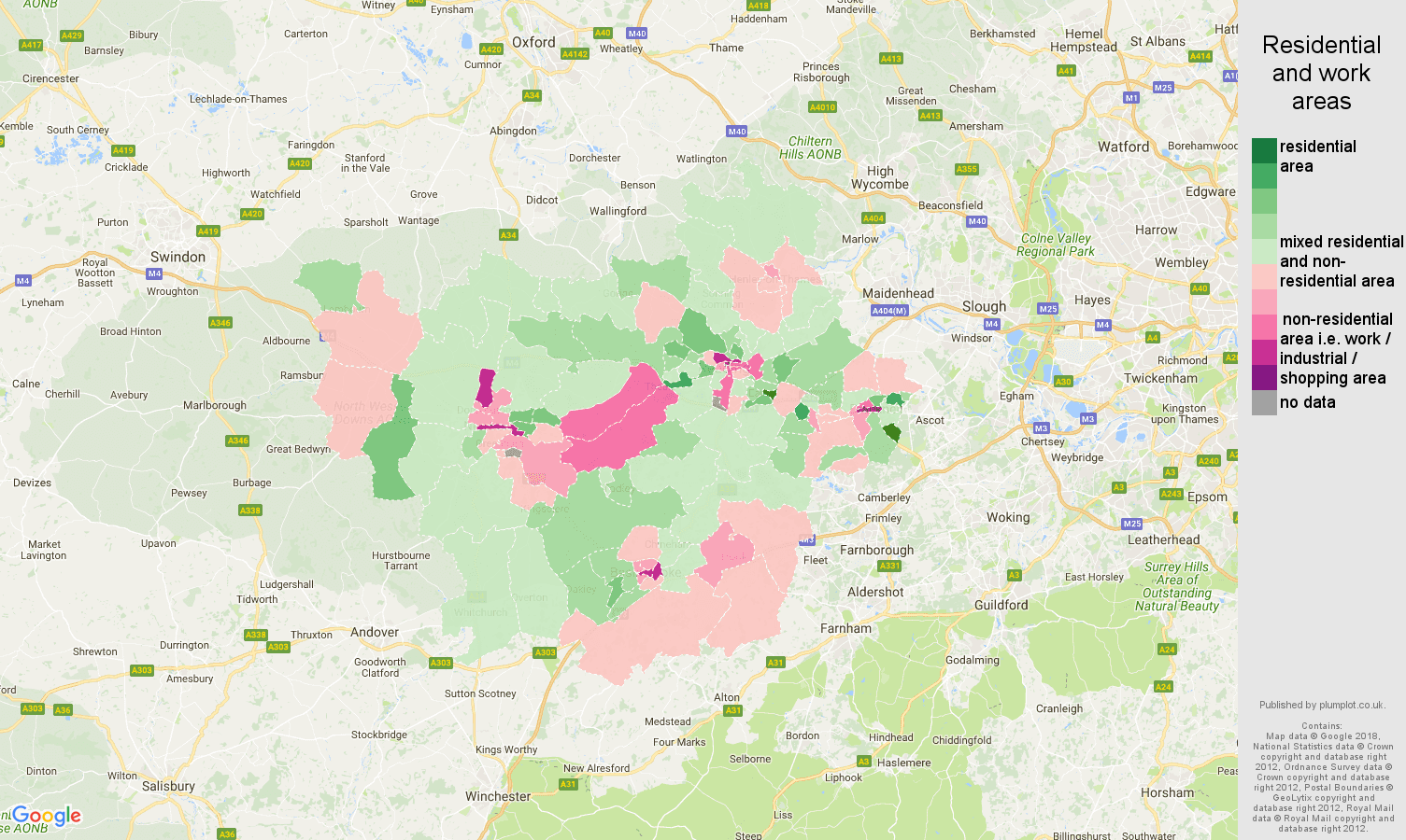 Reading residential areas map