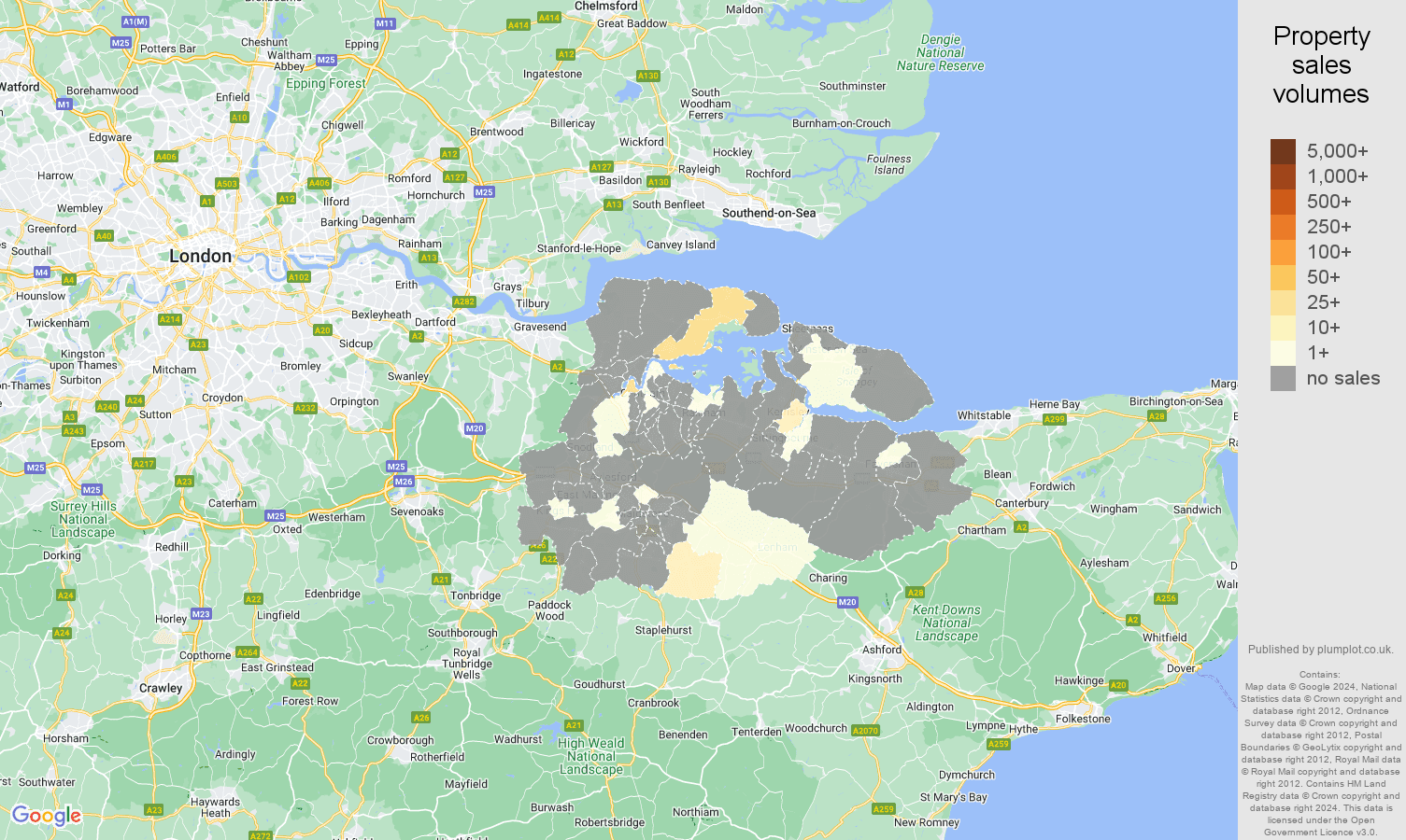 Rochester map of sales of new properties