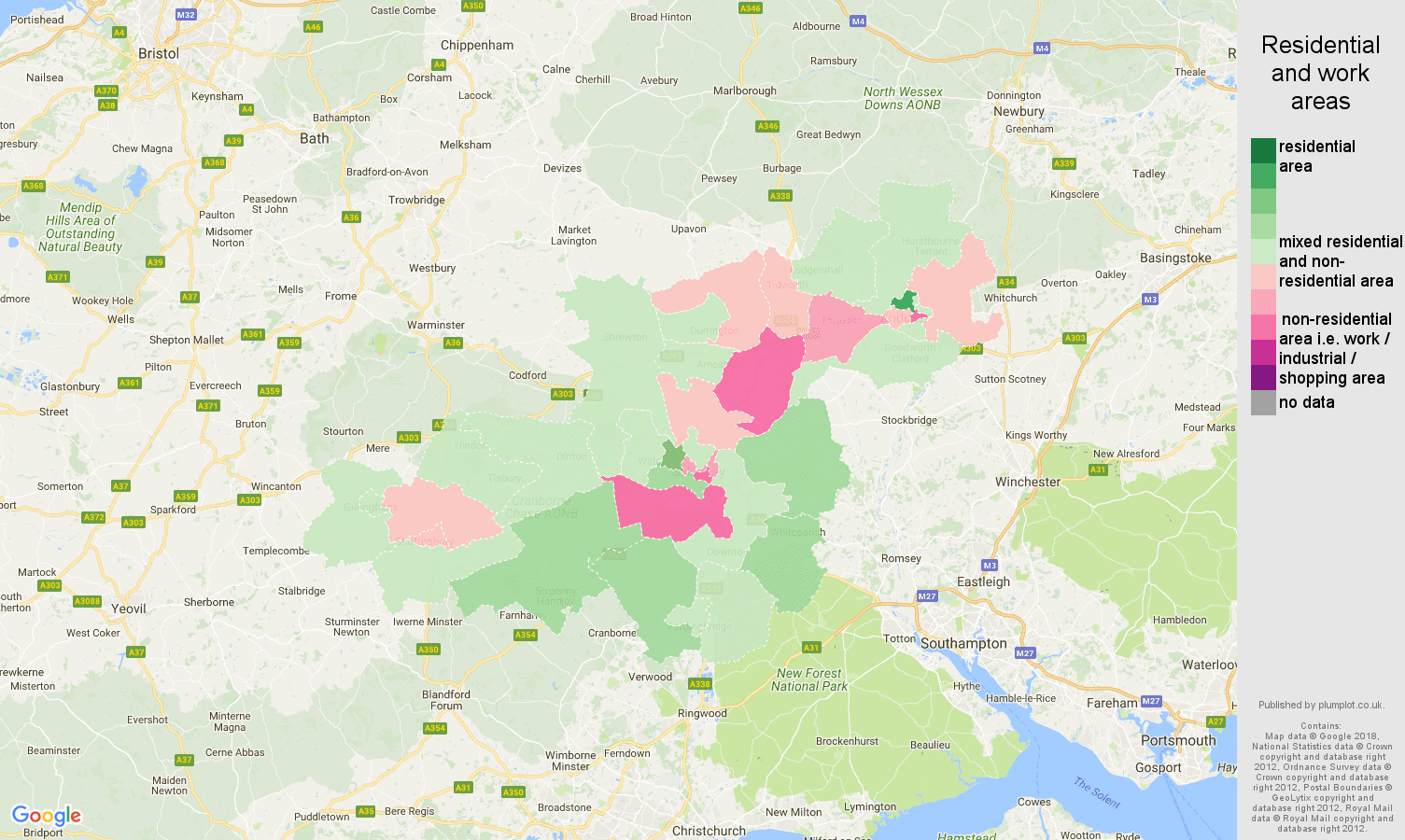 Salisbury residential areas map