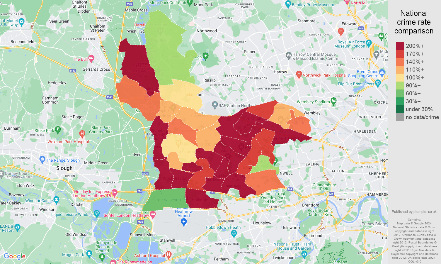 Southall Vehicle Crime Statistics In Maps And Graphs 