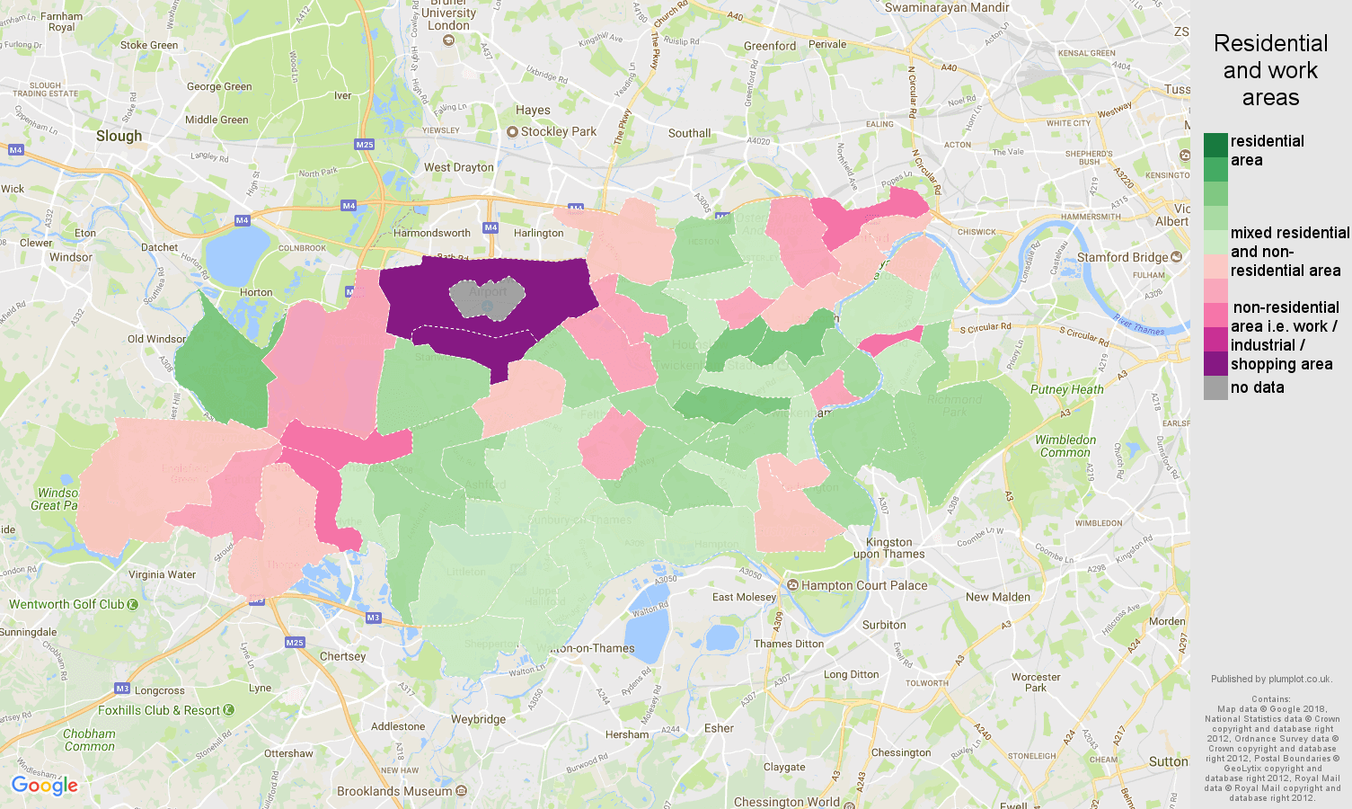 Twickenham residential areas map