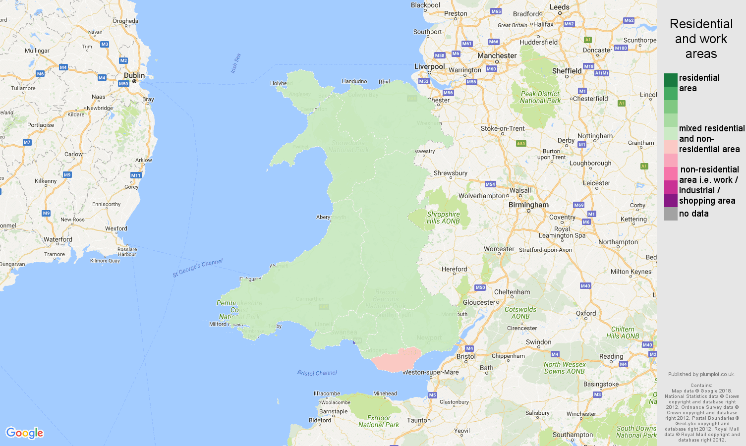 Wales population stats in maps and graphs.