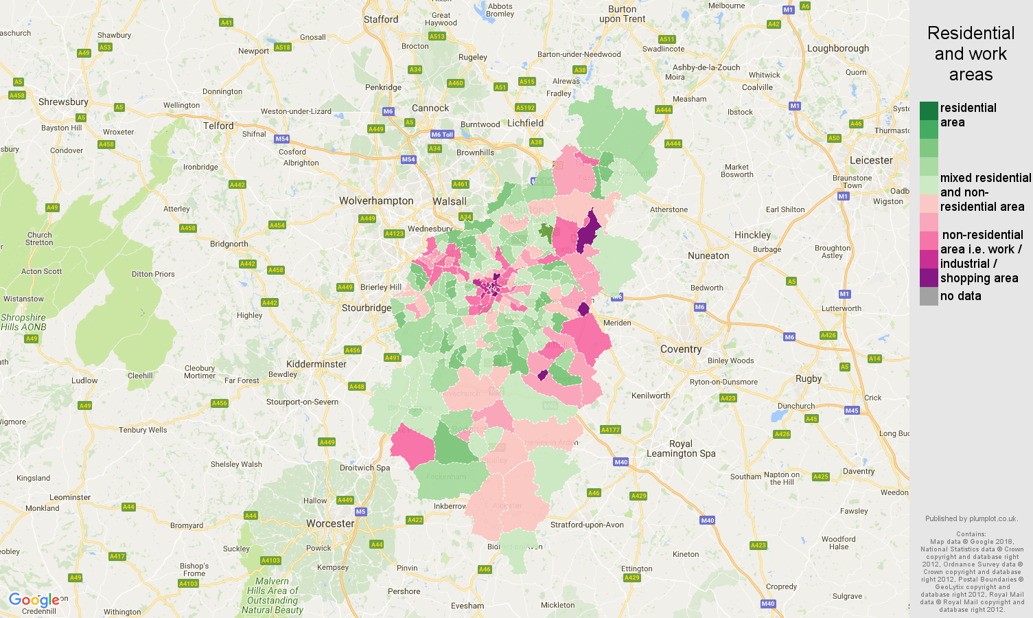 Birmingham population stats in maps and graphs.