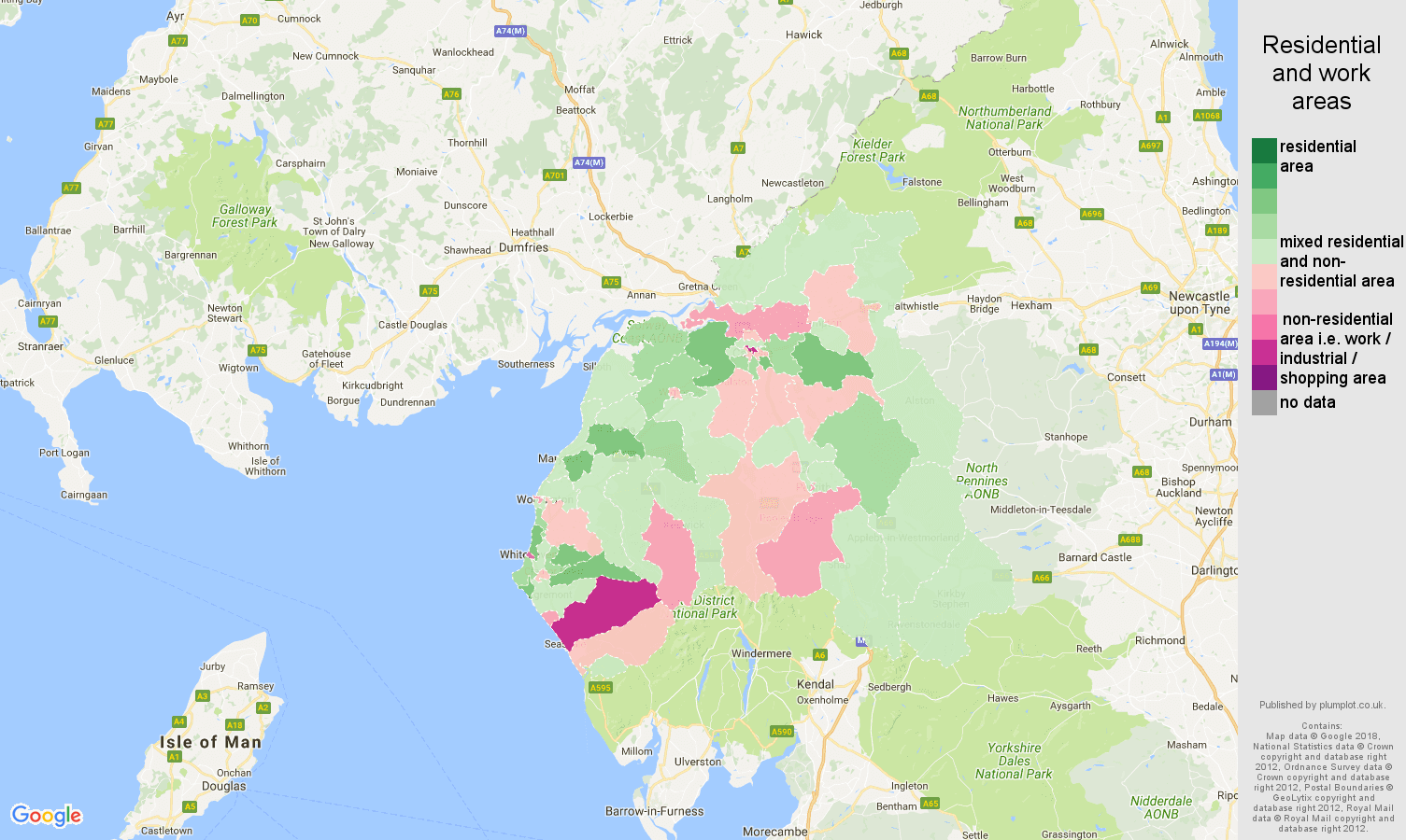 Carlisle residential areas map