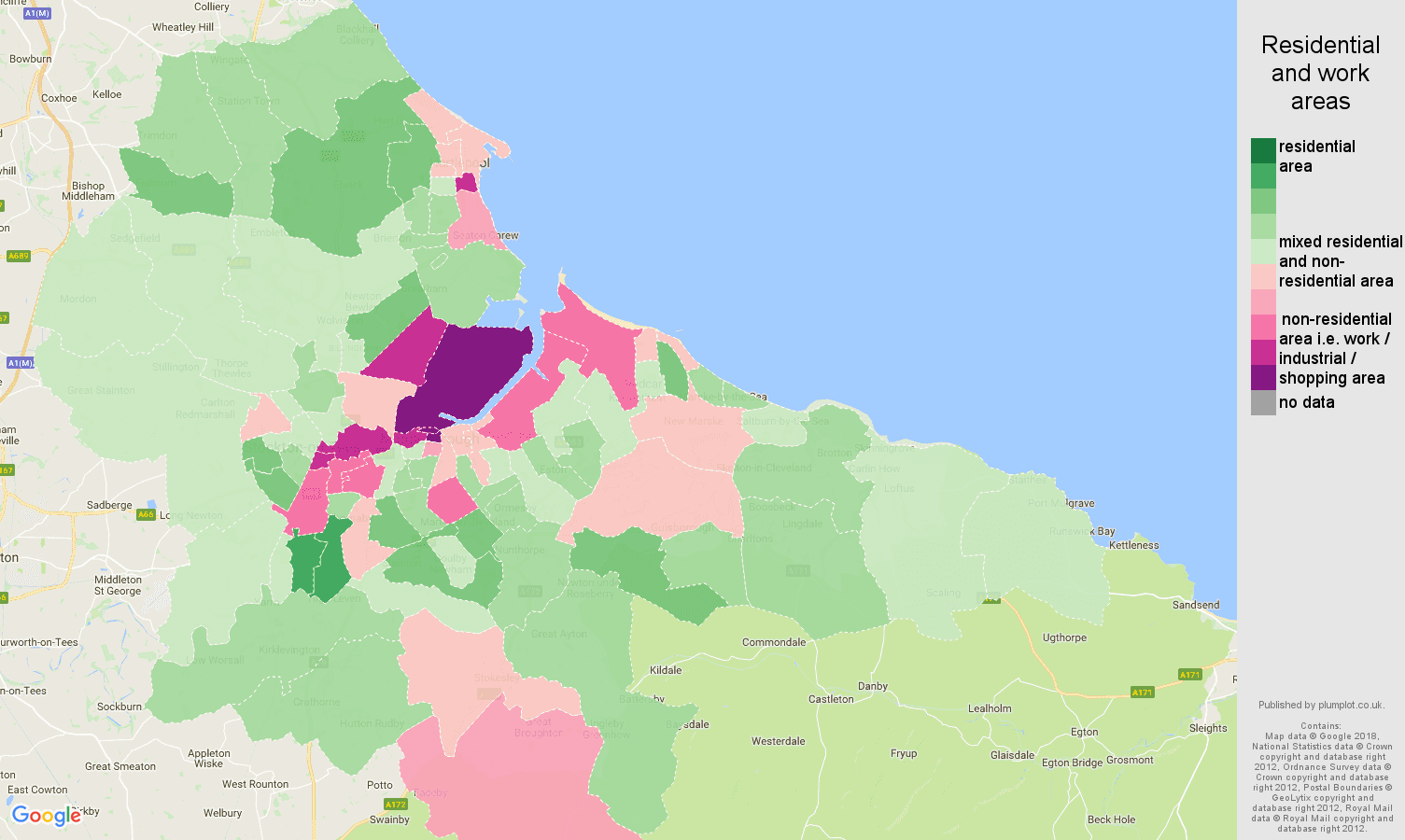 Cleveland residential areas map