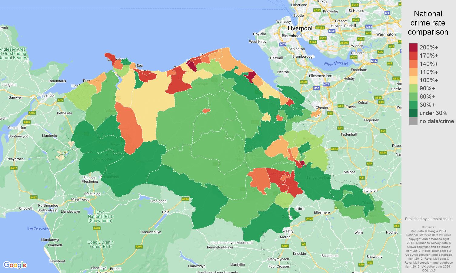 Clwyd Violent Crime Statistics In Maps And Graphs September 2024