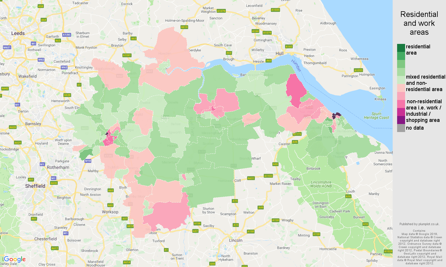 Doncaster residential areas map
