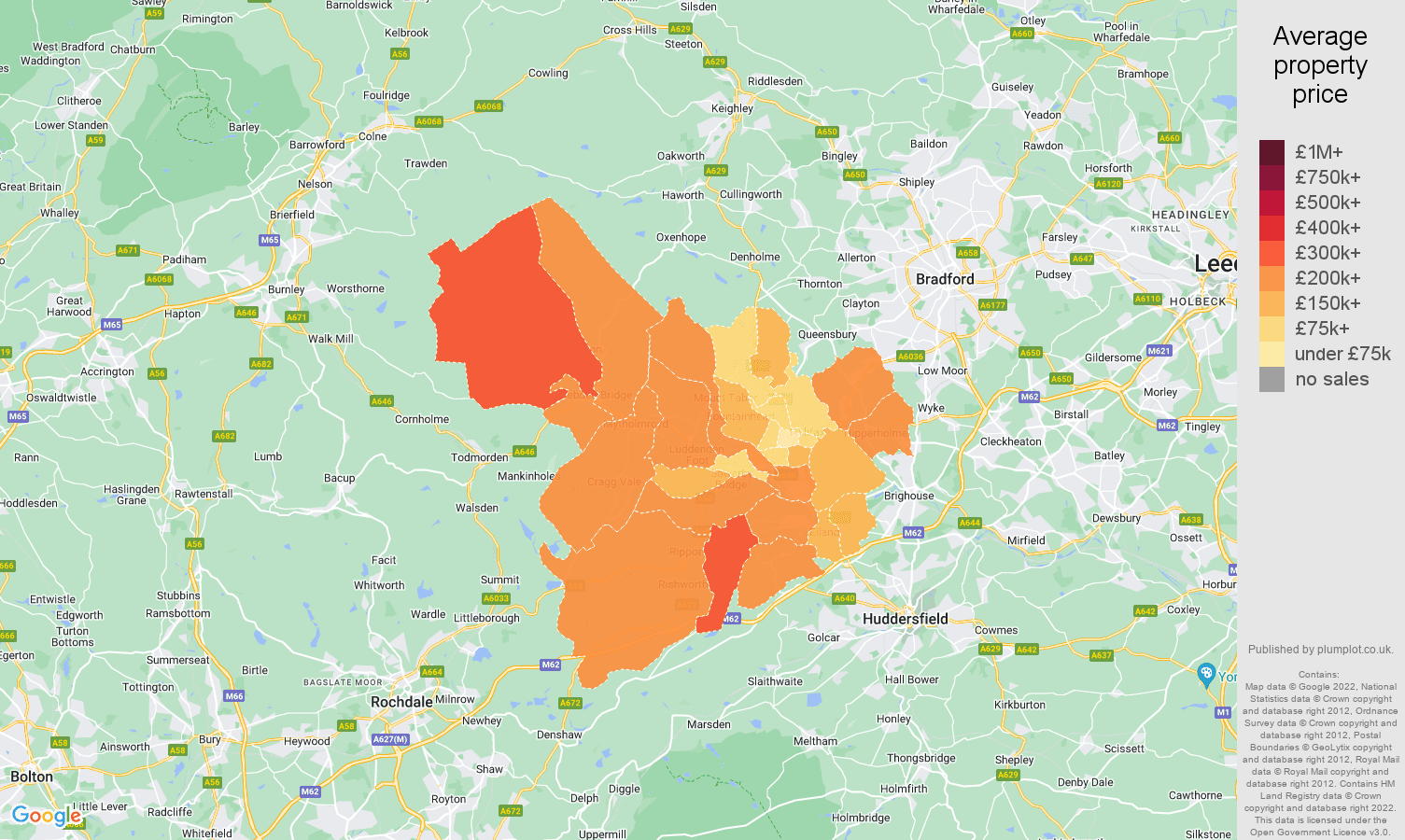 Halifax house prices map