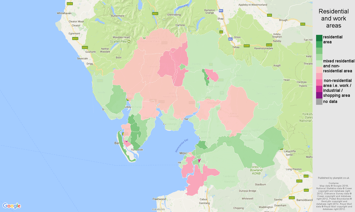 Lancaster residential areas map