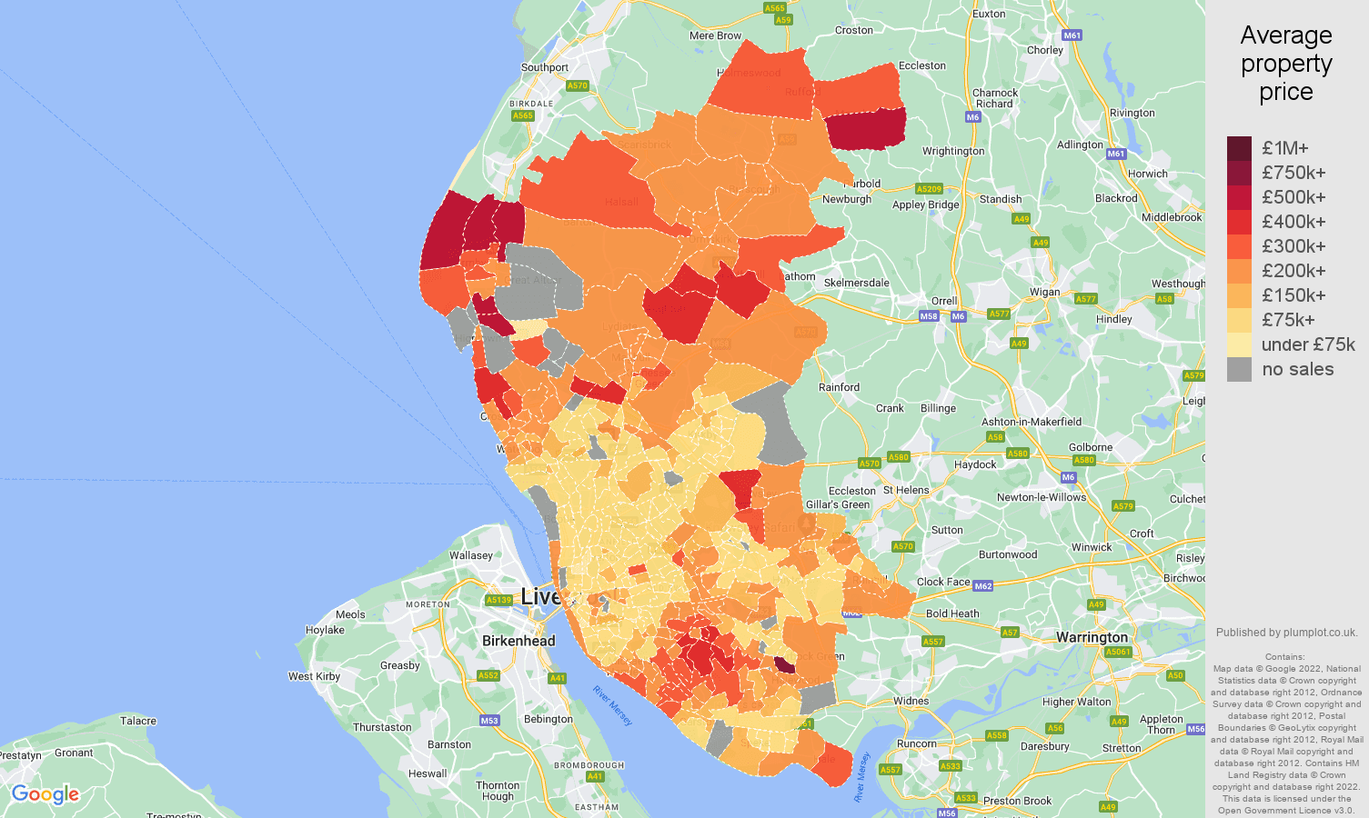 Liverpool house prices map