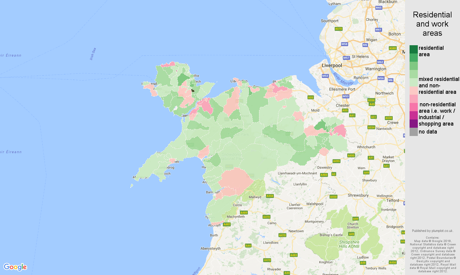 Llandudno residential areas map