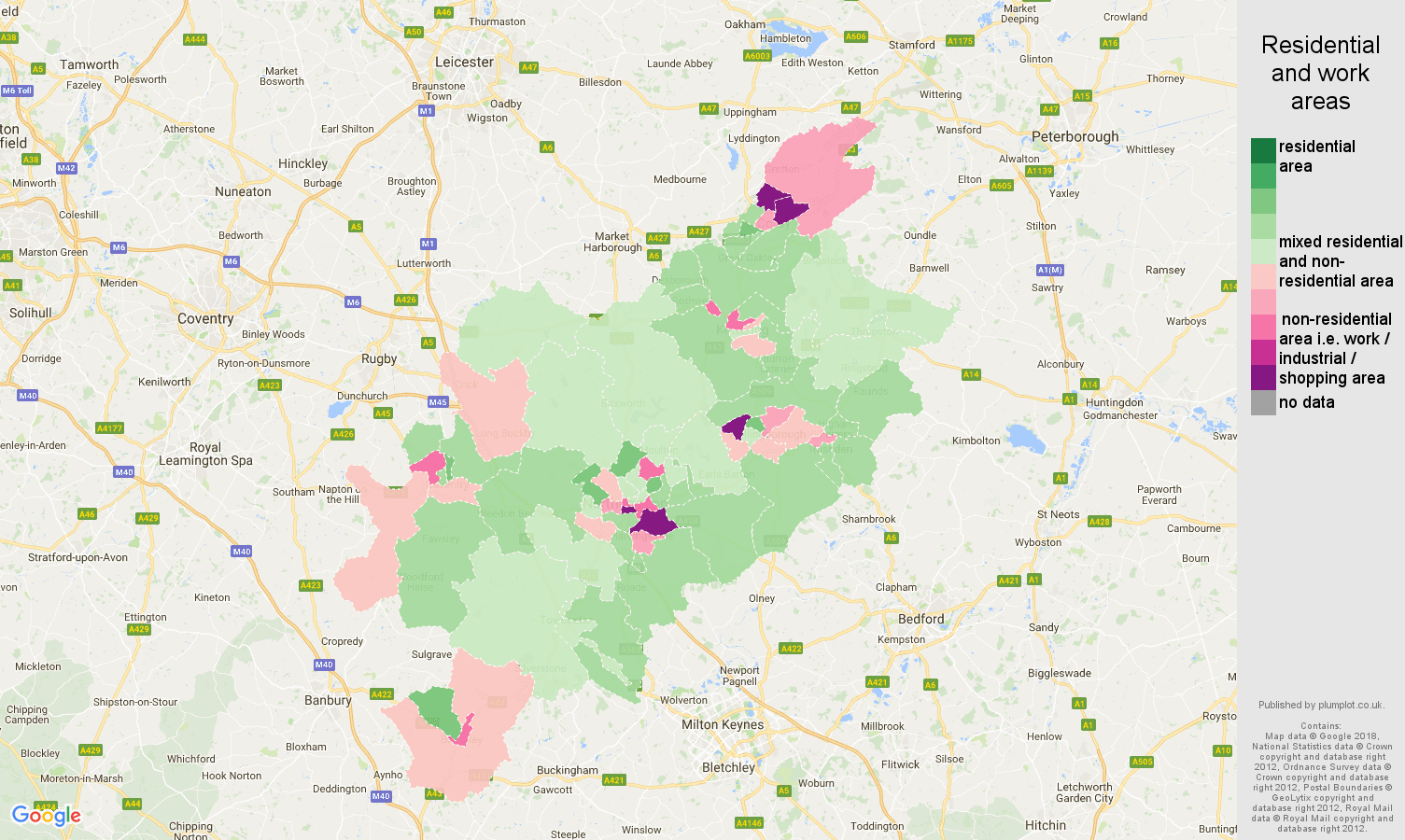 Northampton residential areas map