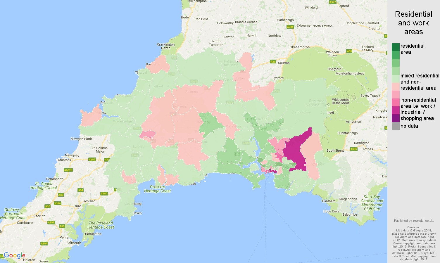 Plymouth Population Stats In Maps And Graphs   Plymouth Residential Areas Map 