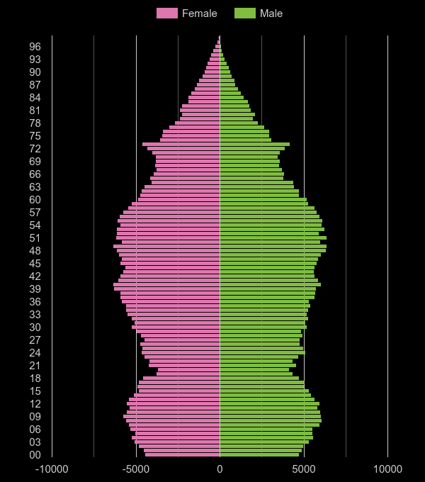 Reading population pyramid by year