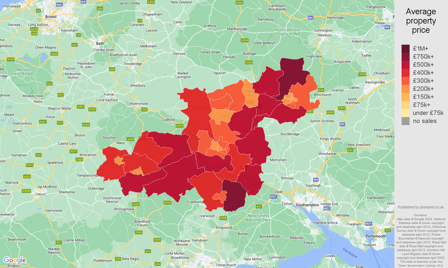 Salisbury house prices map