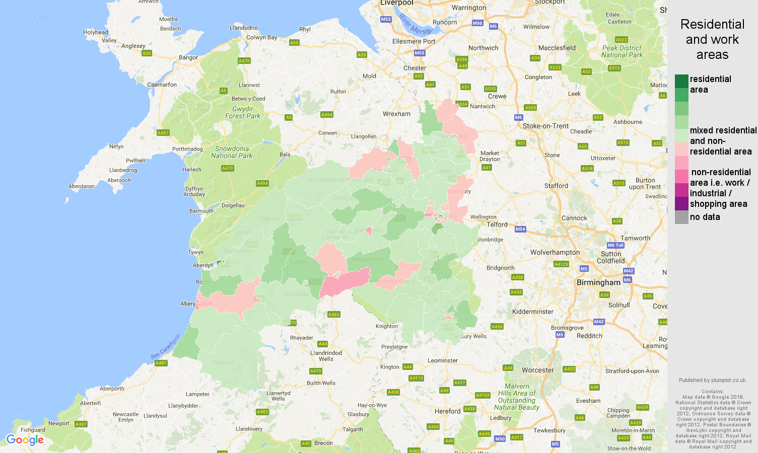Shrewsbury residential areas map