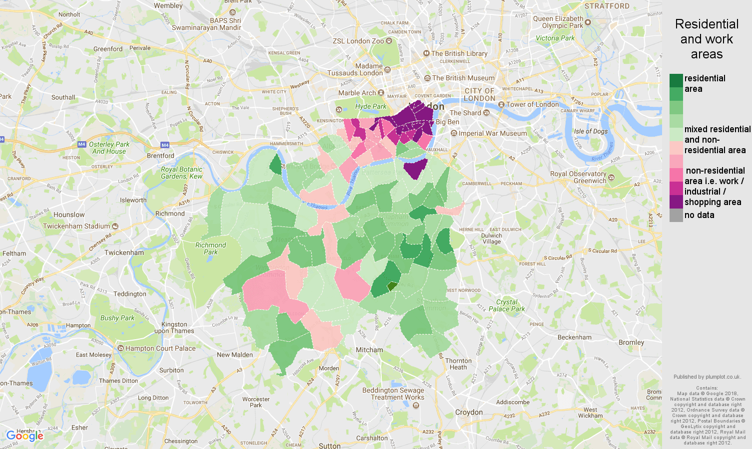 South West London Areas Map South-West-London Population Stats In Maps And Graphs.