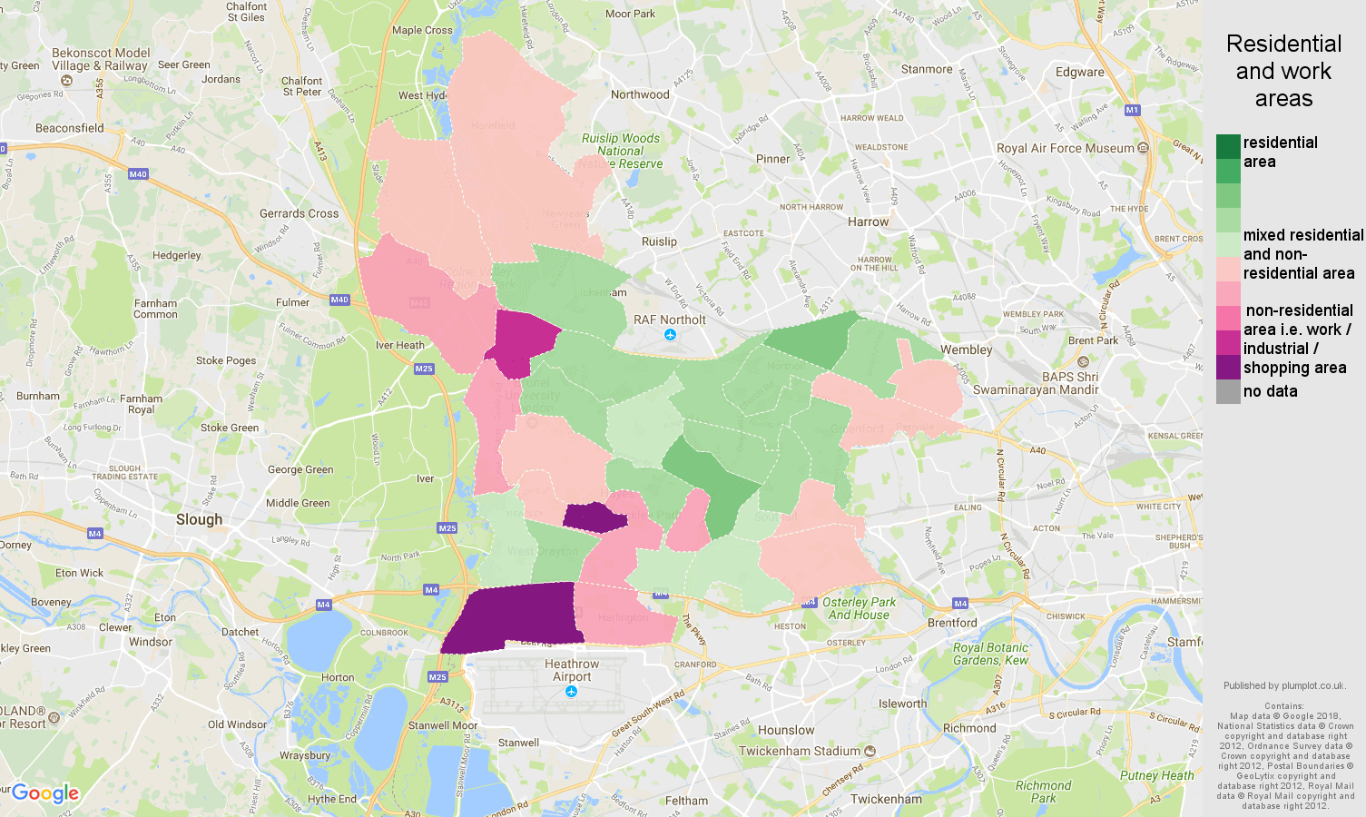 Southall residential areas map