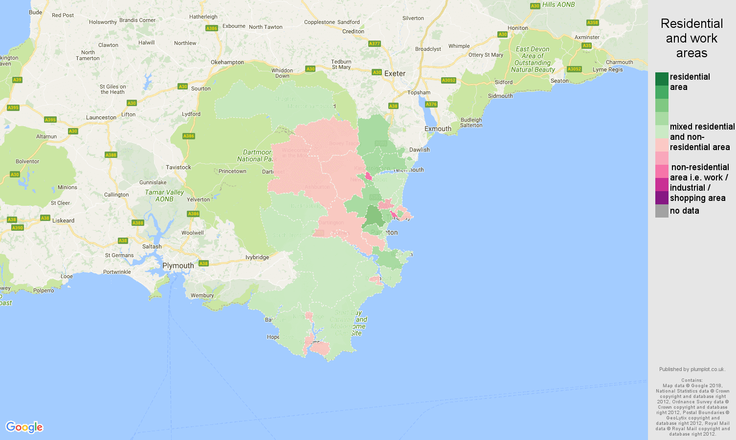 Torquay residential areas map