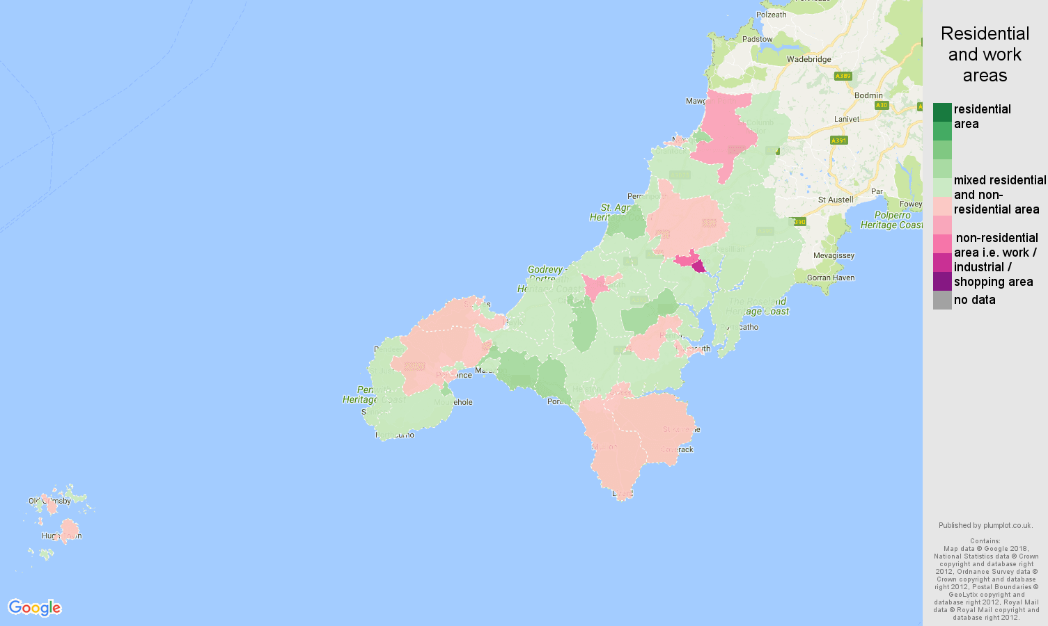 Truro residential areas map